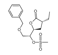 (1R)-2-(benzyloxy)-1-[(2S,4R)-4-ethyl-5-oxotetrahydrofuran-2-yl]ethyl methanesulfonate结构式