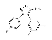 5-amino-4-(2,6-dimethylpyridin-4-yl)-3-(4-fluorophenyl)isoxazole结构式