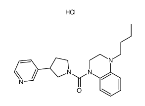1-butyl-4-[(3-(pyridin-3-yl)pyrrolidin-1-yl)carbonyl]-1,2,3,4-tetrahydroquinoxaline hydrochloride结构式