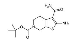 2-AMINO-3-CARBAMOYL-4,7-DIHYDRO-5H-THIENO[2,3-C]PYRIDINE-6-CARBOXYLIC ACID TERT-BUTYL ESTER Structure