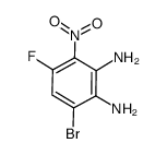 6-bromo-4-fluoro-3-nitro-1,2-phenylenediamine结构式