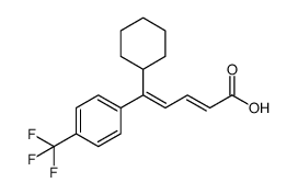 (2E,4E)-5-cyclohexyl-5-[4-(trifluoromethyl)phenyl]-2,4-pentadienoic acid结构式