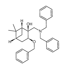 (1R,2S,3S,5R)-3-benzyl-2-dibenzylaminomethyl-6,6-dimethylbicyclo[3.1.1]heptane-2,3-diol结构式