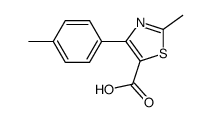 2-Methyl-4-(4-Methylphenyl)-5-Thiazolecarboxylic Acid结构式