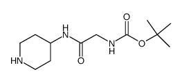 tert-butyl N-(4-piperidylcarbamoylmethyl)carbamate结构式