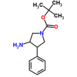rel-叔丁基(3R,4S)-3-氨基-4-苯基吡咯烷-1-羧酸酯图片