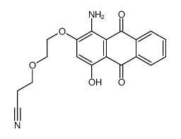 3-[2-(1-amino-4-hydroxy-9,10-dioxoanthracen-2-yl)oxyethoxy]propanenitrile Structure