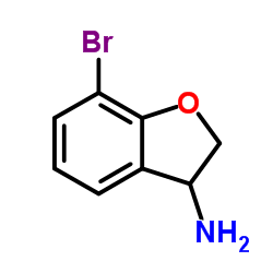 7-Bromo-2,3-dihydro-1-benzofuran-3-amine结构式