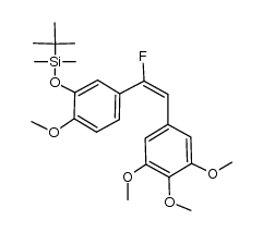 tert-butyl-{5-[(E)-1-fluoro-2-(3,4,5-trimethoxy-phenyl)-vinyl]-2-methoxy-phenoxy}-dimethyl-silane Structure