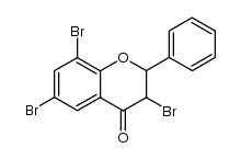 3,6,8-tribromo-2-phenylchroman-4-one Structure