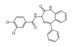 3,4-dichloro-N-(2-oxo-5-phenyl-2,3-dihydro-1H-benzo[e][1,4]diazepin-3-yl)-benzamide Structure