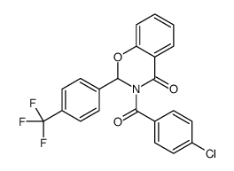 3-(4-chlorobenzoyl)-2-[4-(trifluoromethyl)phenyl]-2H-1,3-benzoxazin-4-one结构式