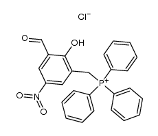 3-formyl-2-hydroxy-5-nitrobenzyltriphenylphosphonium chloride结构式