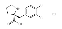 (R)-2-(3,4-DICHLOROBENZYL)PYRROLIDINE-2-CARBOXYLIC ACID HYDROCHLORIDE结构式