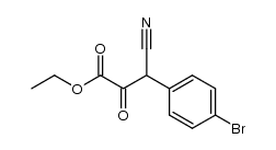 3-(4-bromo-phenyl)-3-cyano-2-oxo-propionic acid ethyl ester Structure