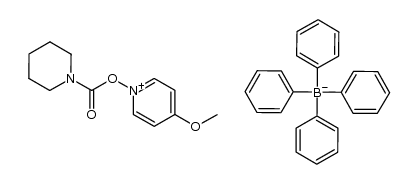 4-methoxy-1-((piperidine-1-carbonyl)oxy)pyridin-1-ium tetraphenylborate Structure