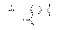 methyl 4-(2-(trimethylsilyl)ethynyl)-3-nitrobenzoate Structure