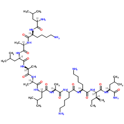 mastoparan, des-Ile(1)-des-Asn(2)-结构式