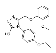 2,4-Dihydro-4-(4-ethoxyphenyl)-5-((2-methoxyphenoxy)methyl)-3H-1,2,4-t riazole-3-thione picture