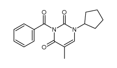 N1-cyclopentyl-N3-benzoylthymine结构式