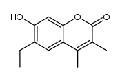 6-ethyl-7-hydroxy-3,4-dimethyl-coumarin结构式