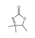 4,4,5-trimethyl-2-oxo-1,3,4-oxadiazolidin-4-ium-3-ide结构式