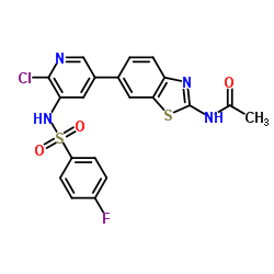 N-[6-[6-Chloro-5-[[(4-fluorophenyl)sulfonyl]amino]-3-pyridinyl]-1,3-benzothiazol-2-yl]acetamide picture