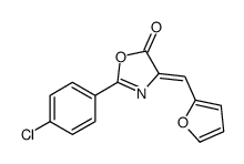 2-(4-chlorophenyl)-4-(furan-2-ylmethylidene)-1,3-oxazol-5-one结构式