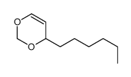 4-hexyl-4H-1,3-dioxine Structure