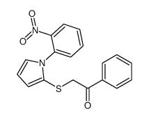 2-[1-(2-nitrophenyl)pyrrol-2-yl]sulfanyl-1-phenylethanone结构式