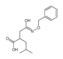 4-methyl-2-[2-oxo-2-(phenylmethoxyamino)ethyl]pentanoic acid结构式