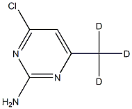 4-Chloro-2-amino-6-(methyl-d3)-pyrimidine结构式