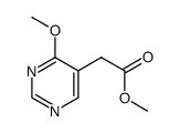 methyl (4-methoxy-5-pyrimidinyl)acetate结构式