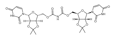 O,O'-bis-(2',3'-O-isopropylidene-5'-uridyl) iminodicarboxylate Structure