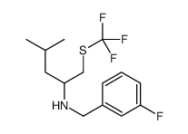 N-(3-Fluorobenzyl)-4-methyl-1-[(trifluoromethyl)sulfanyl]-2-penta namine结构式