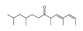 4,6,10,12-tetramethyl-2,4-tridecadien-7-one结构式