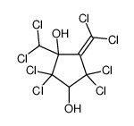 2,2,4,4-tetrachloro-1-(dichloromethyl)-5-(dichloromethylidene)cyclopentane-1,3-diol结构式