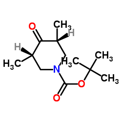 2-Methyl-2-propanyl (3R,5S)-3,5-dimethyl-4-oxo-1-piperidinecarboxylate picture