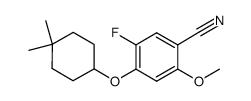 4-((4,4-dimethylcyclohexyl)oxy)-5-fluoro-2-methoxybenzonitrile结构式