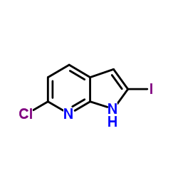 6-Chloro-2-iodo-7-azaindole结构式