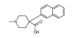 1-methyl-4-naphthalen-2-ylpiperidine-4-carboxylic acid结构式