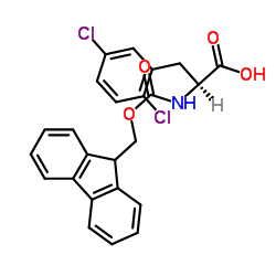 Fmoc-2,5-二氯-L-苯丙胺酸结构式