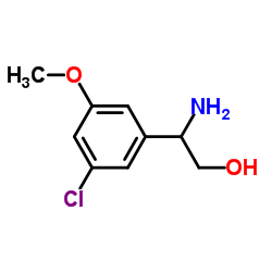 2-Amino-2-(3-chloro-5-methoxyphenyl)ethanol结构式