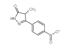 3H-Pyrazol-3-one,2,4-dihydro-4-methyl-5-(4-nitrophenyl)- Structure