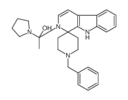 1-(1'-benzylspiro[9H-pyrido[3,4-b]indole-1,4'-piperidine]-2-yl)-1-pyrrolidin-1-ylethanol Structure