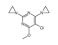 2,4-bis(aziridin-1-yl)-5-chloro-6-methoxypyrimidine Structure