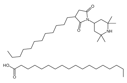 3-dodecyl-1-(2,2,6,6-tetramethylpiperidin-4-yl)pyrrolidine-2,5-dione,octadecanoic acid Structure