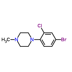 1-(4-Bromo-2-chlorophenyl)-4-methylpiperazine结构式