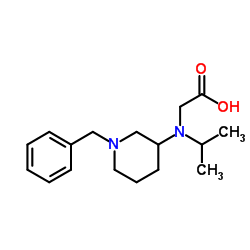 N-(1-Benzyl-3-piperidinyl)-N-isopropylglycine结构式