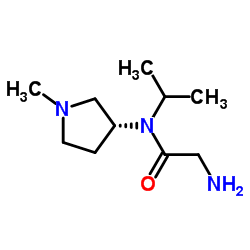 N-Isopropyl-N-[(3R)-1-methyl-3-pyrrolidinyl]glycinamide结构式